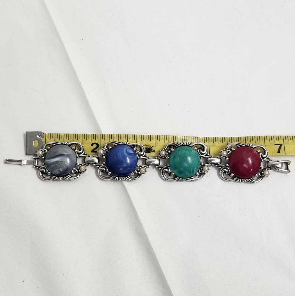 Vintage Retro CHUNKY silver Bracelet 😍 - Picture 2 of 7